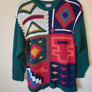 Vintage 62 East Southwest Print Tunic Swea…